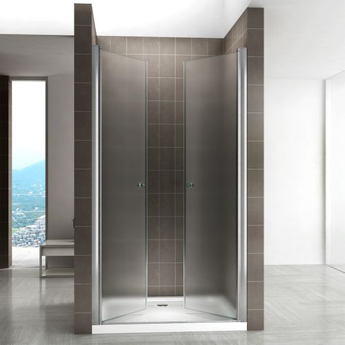 Porte De Douche H195 X L.84 à 88 Cm Verre Opaque - Gina