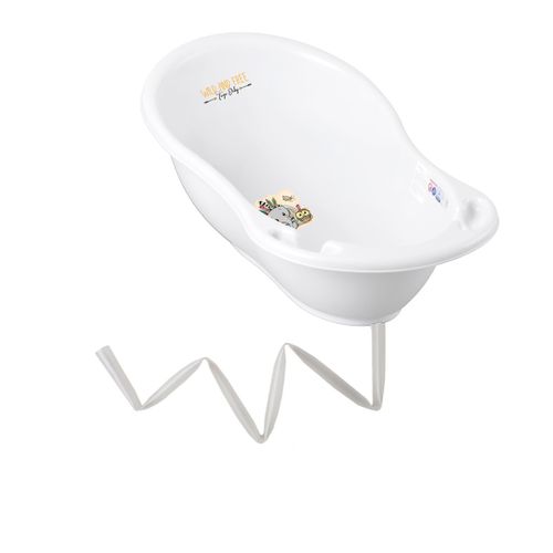 Baignoire Bébé Thermomètre Intégré Blanc Elephant 86 Cm + Tuyau