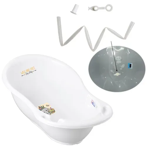 Baignoire Bébé Thermomètre Blanc Elephant 86 Cm + Pied + Tuyau