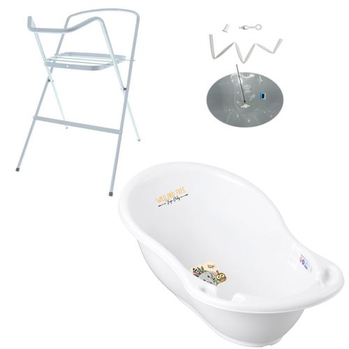 Baignoire Bébé Thermomètre Intégré Blanc Elephant 86 Cm + Pied + Tuyau