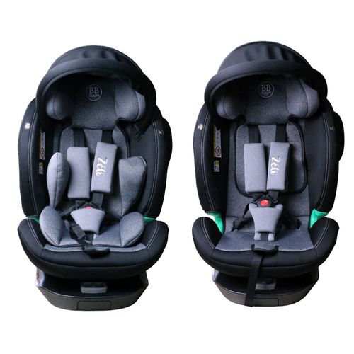 Zeli Siège-auto évolutif I-size 360° Enfants De 40 À 150 Cm 0-36 Kg Isofix Top Tether Noir + Canopy