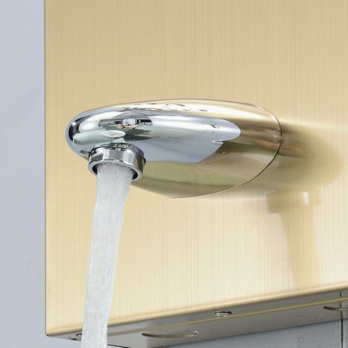 Colonne De Douche Hydromassante 4 Jets + 1 Robinet Or - Luly