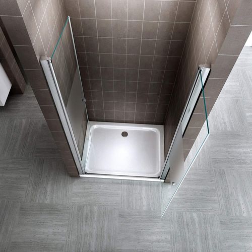 Porte De Douche H185 X L.88 à 92 Cm Verre Semi-opaque - Gina