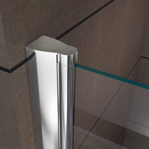 Porte De Douche H185 X L.88 à 92 Cm Verre Semi-opaque - Gina