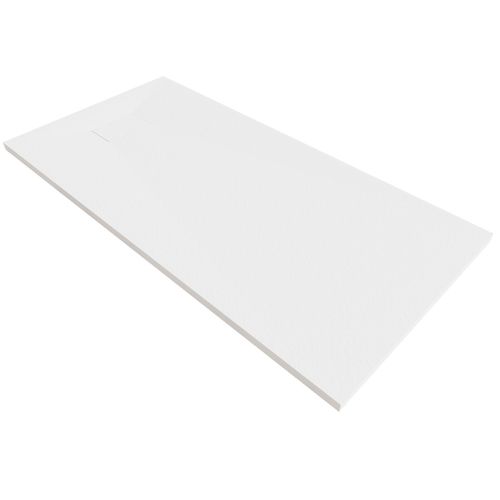 Receveur De Douche Baya 80x160 Cm Blanc Extra-plat Aspect Pierre + Bonde
