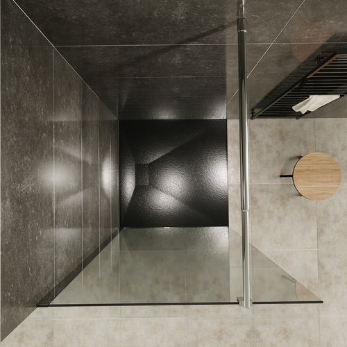 Paroi De Douche Italienne 120x200 Cm Verre Transparent 10 Mm Roma