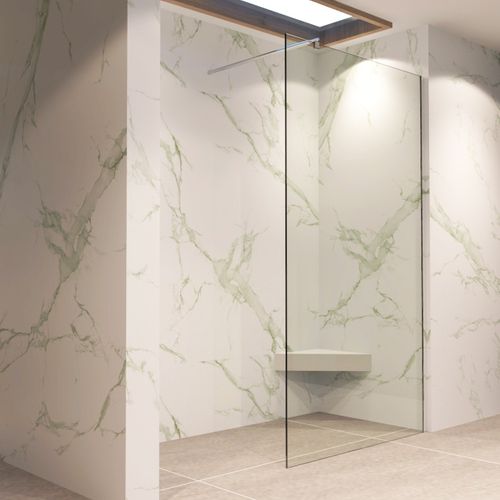 Paroi De Douche Italienne 120x200 Cm Verre Transparent 10 Mm Roma