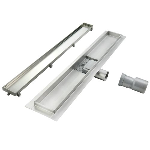 Caniveau De Douche 2en1 à Encastrer L.90 Cm, à Carreler Ou Inox, Drainage 36l/min - Celo