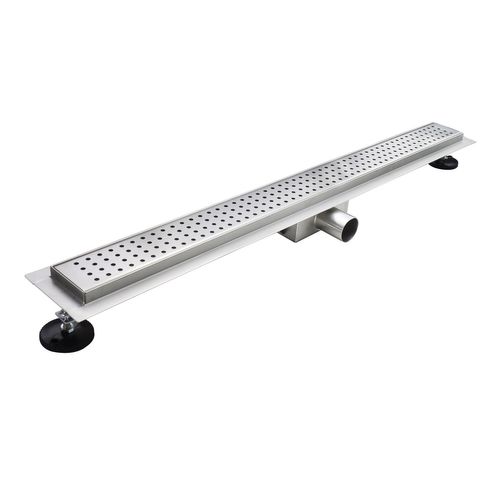 Caniveau De Douche à L’italienne Motif En Pointillé L.80 Cm Anti-odeurs + Filtre -hoxy