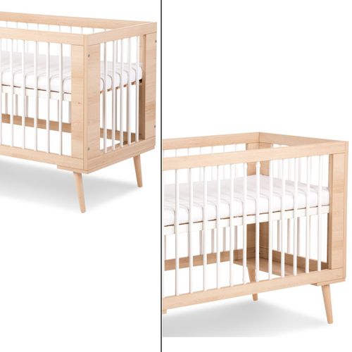 Sofie Ensemble Commode À Langer Et Lit Bébé Style Scandinave 120x60 Hêtre