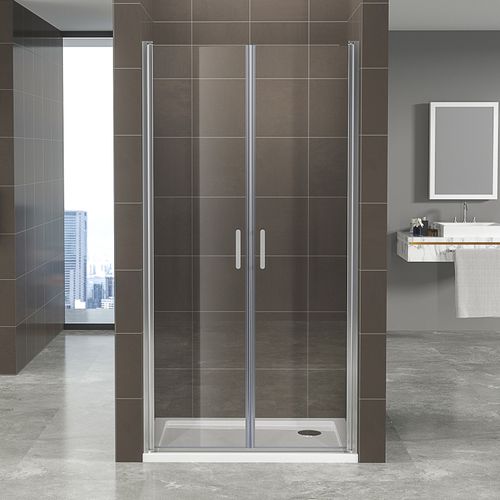 Porte De Doucheh190 Largeur 82-85 Cm Verre Transparent 6 Mm, Portes Battantes Kimi