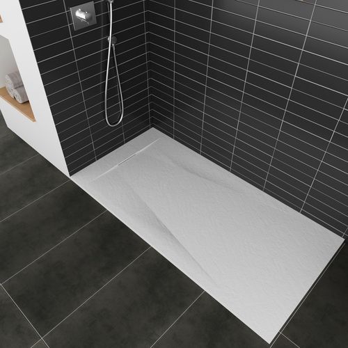 Receveur De Douche Laneri Strong – Effet Pierre Ardoise – Bonde Incluse