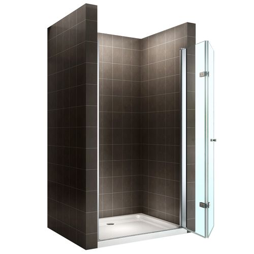 Porte De Douche H195 Largeur 80-84 Cm Verre Transparent Porte Pliante Mona