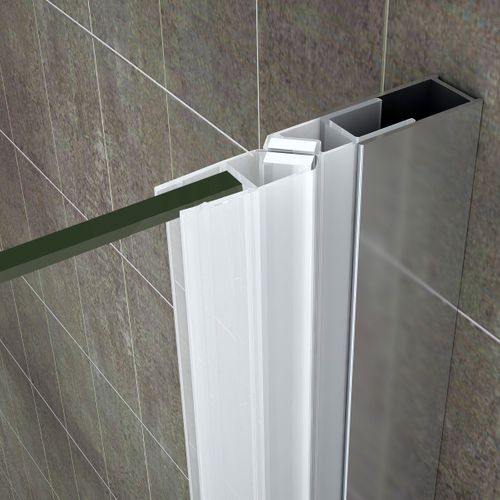 Porte De Douche H195 Largeur 80-84 Cm Verre Transparent Porte Pliante Mona
