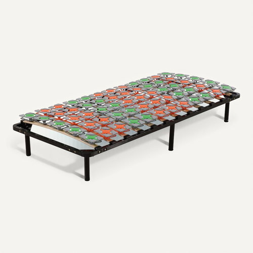 Kept Sommier Ergonomique À Lattes Et Plots De Soutien 80x200 Cm Avec Pieds