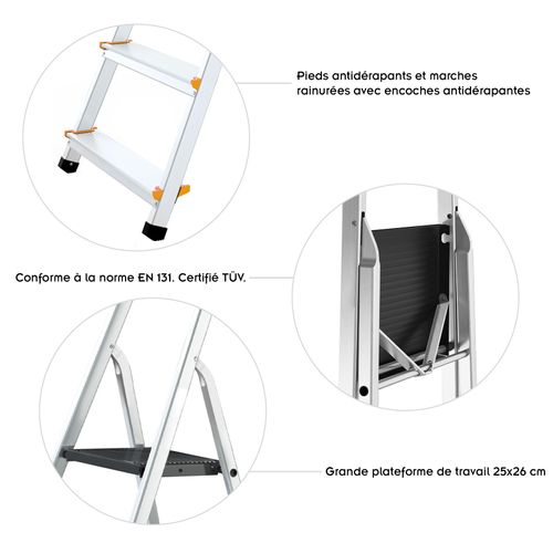 Mowa Escabeau Professionnel En Aluminium 5 Marches