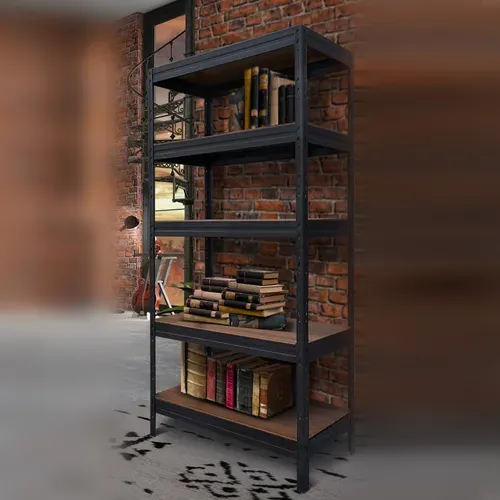 Regal étagère Design Industriel Charges Lourdes Jusqu'à 600 Kg Gris