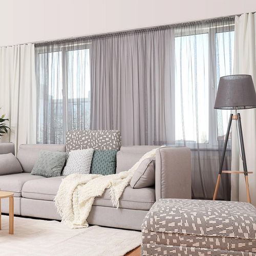 Simi Rail De Plafond Tringle En Pvc Pour Rideaux à Crochets Blanc Monorail Droit 120 Cm