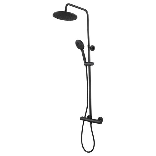 Colonne De Douche Thermostatique Hauteur Réglable - Ocea Chrome Noir Mat