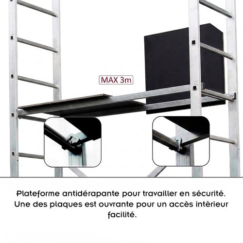 Etra Echafaudage En Aluminium Hauteur De Travail 5m