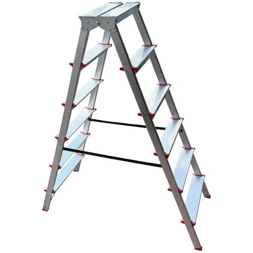 Mtra Escabeau Double Marchepied En Aluminium 6 Marches