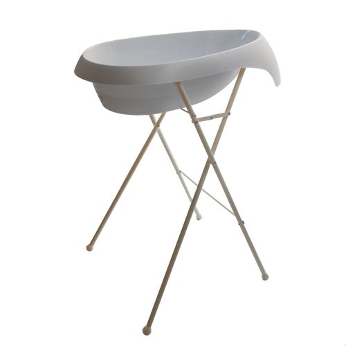 Teggi Baignoire Ergonomique Bébé Avec Thermomètre Gris + Pied