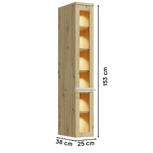 Vitrine 5 Étages Bois Blanc Cassé