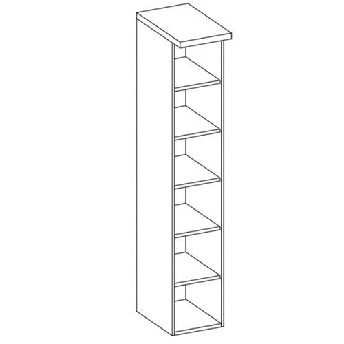 Vitrine 5 Étages Bois Blanc Cassé