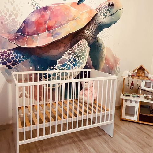 Paula Lit Bébé évolutif À Barreaux En Bois Blanc 120x60 Cm