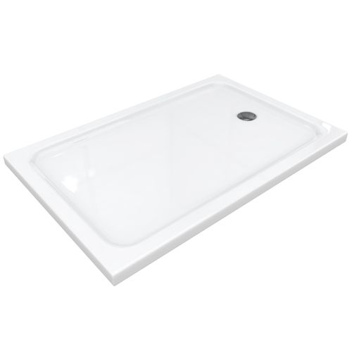 Receveur De Douche Shimmer 80 X 180 Cm Acrylique Blanc + Bonde Et Siphon Inclus