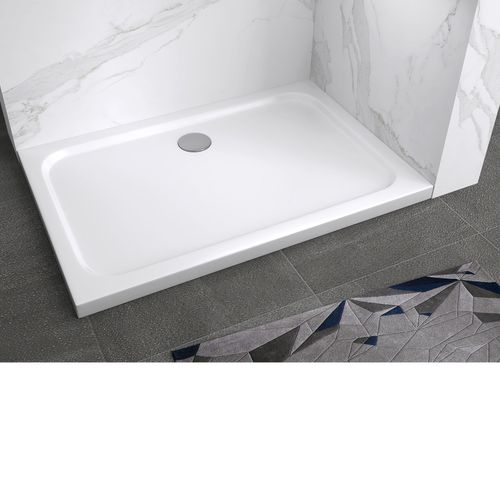 Receveur De Douche Shimmer 70 X 80 Cm Acrylique Blanc + Bonde Et Siphon Inclus