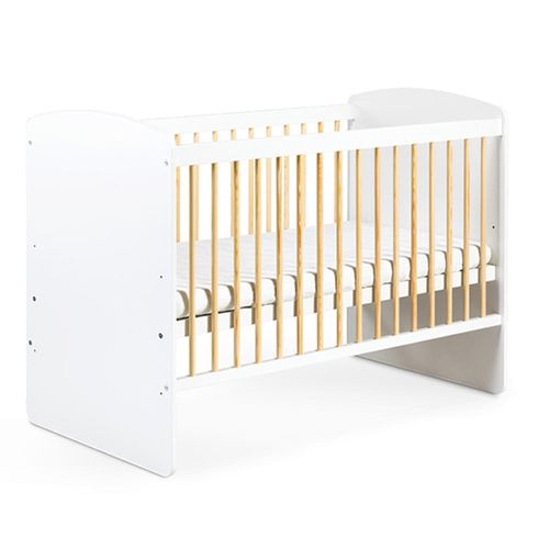 Karolina Ii Ensemble Lit Bébé 120x60 + Commode À Langer Blanc / Pin