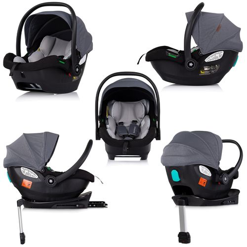 Duo Smart Poussette Jumeaux Ou Enfants Rapprochés Largeur 79 Cm + 2 Cosy Isize Gris Avec Base Isofix
