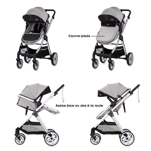Vista Poussette Nacelle + Assise 22kg Gris + 1 Cosy I-size