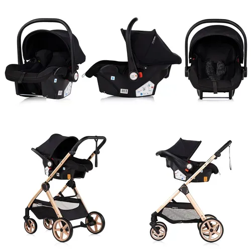 Vista Poussette Nacelle + Assise 22kg Noir + 1 Cosy I-size