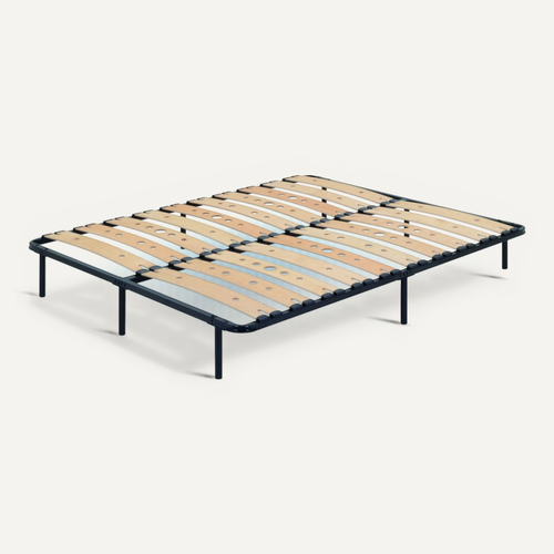 Austen Sommier Ergonomique À Lattes Larges Et Flexibles En Bois De Bouleau 200x200 Cm Avec Pieds