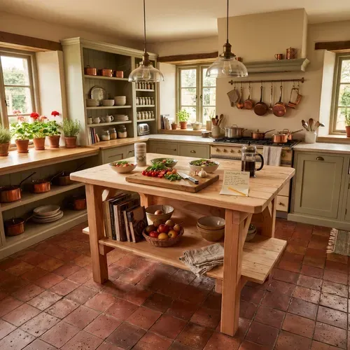 Îlot Central De Cuisine En Bois Douglas : Plan De Travail + étagère En Kit