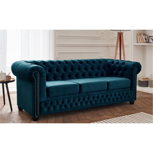 William - Canapé Chesterfield - 3 Places - En Velours