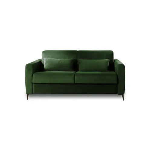 Canapé Convertible 3 Places Owen En Velours Vert