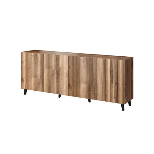 Come - Buffet Bas - Effet Bois - 4 Portes - 200 Cm