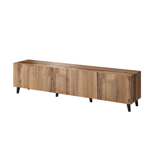 Come - Meuble TV - Effet Bois - 4 Portes - 200 Cm