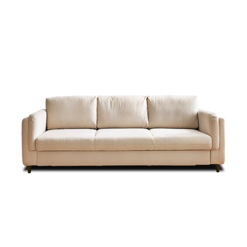 Canapé  Convertible 3 Places Brooke En Velours Beige