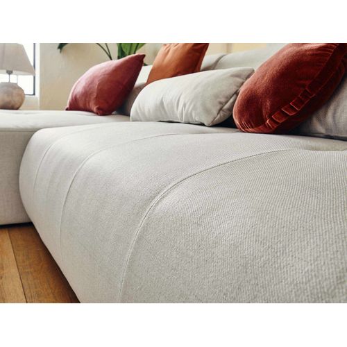 Canapé Panoramique 7 Places Onyx En Tissu Beige