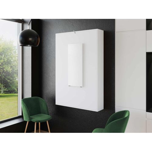 Mondrian - Table Murale Rabattable Avec Rangements - 4 Personnes Blanc