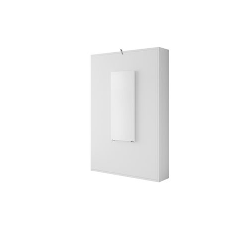 Mondrian - Table Murale Rabattable Avec Rangements - 4 Personnes Blanc