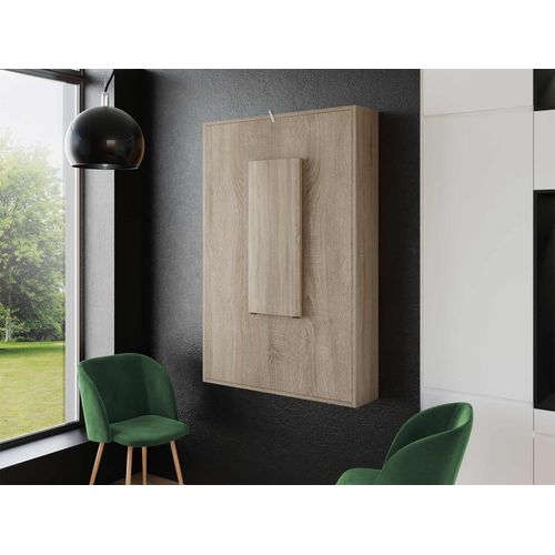 Mondrian - Table Murale Rabattable Avec Rangements - 4 Personnes Bois