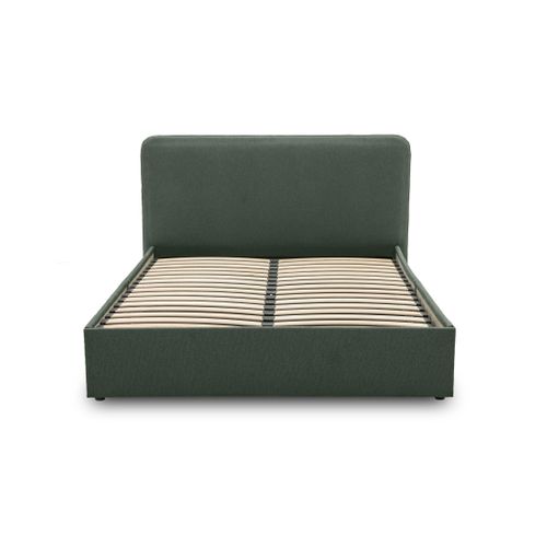 Goyave - Lit Coffre - 160x200 - En Tissu - Sommier Inclus Vert