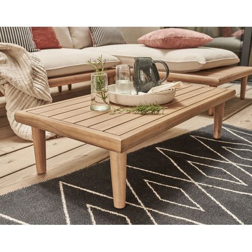 Papeete - Salon Bas De Jardin 4 Places + Table - En Bois D'acacia Fsc  100%