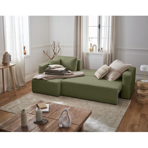 Topaze - Canapé D'angle Réversible - 4 Places - Convertible Avec Coffre - En Tissu