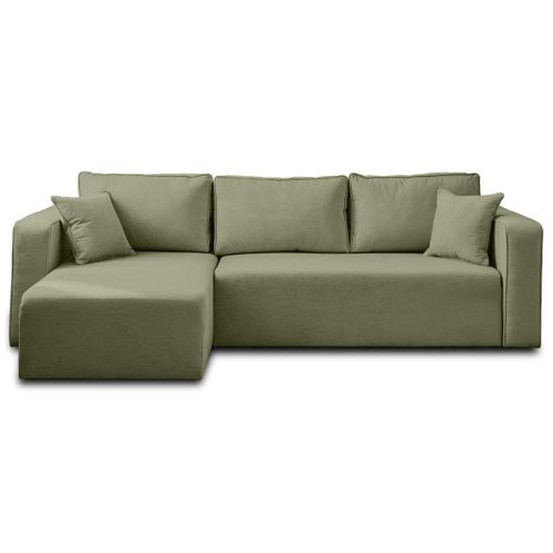 Topaze - Canapé D'angle Réversible - 4 Places - Convertible Avec Coffre - En Tissu